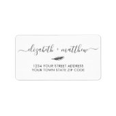 Elegant Calligraphy Script Weddenschap Address Lab Etiket (Voorkant)