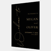 Elegant Calligraphy Script Weddenschap Welkom Acryl Bord (Hoek)