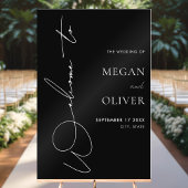 Elegant Calligraphy Script Weddenschap Welkom Acryl Bord