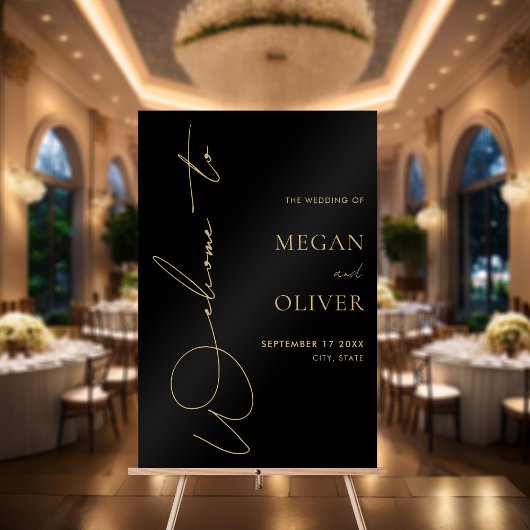 Elegant Calligraphy Script Weddenschap Welkom Acryl Bord