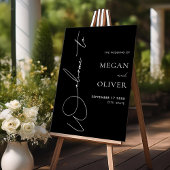 Elegant Calligraphy Script Weddenschap Welkom Acryl Bord