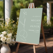 Elegant Calligraphy Script Weddenschap Welkom Acryl Bord