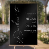 Elegant Calligraphy Script Weddenschap Welkom Acryl Bord