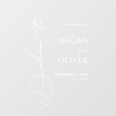 Elegant Calligraphy Script Weddenschap Welkom Raamsticker (Vel)