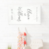 Elegant Calligraphy Script Weddenschap Welkom Spandoek (Insitu)