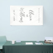 Elegant Calligraphy Script Weddenschap Welkom Spandoek (Beurs)