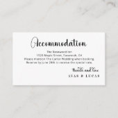 Elegant Calligraphy Script Wedding Accommodations Informatiekaartje (Voorkant)
