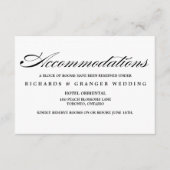Elegant Calligraphy Script Wedding Accommodations Informatiekaartje (Voorkant)