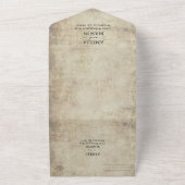 Elegant Calligraphy Script Wedding All In One Uitnodiging (Buitenkant)