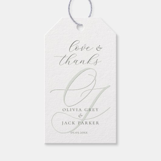 Elegant Calligraphy Script Wedding Cadeaulabel (Voorkant)