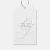 Elegant Calligraphy Script Wedding Cadeaulabel (Achterkant)