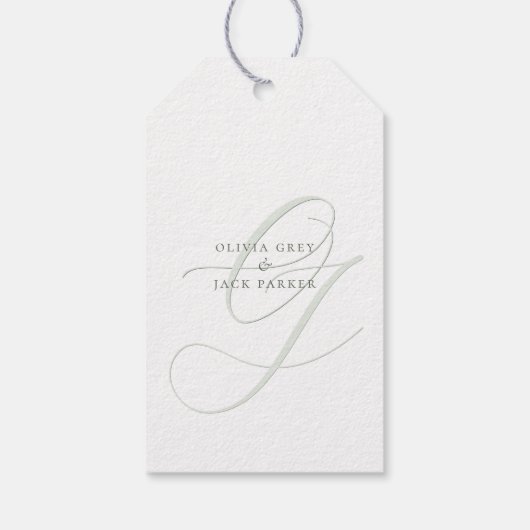Elegant Calligraphy Script Wedding Cadeaulabel (Achterkant)