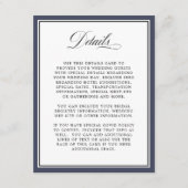 Elegant Calligraphy Script Wedding Details Informatiekaartje (Voorkant)