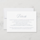 Elegant Calligraphy Script Wedding Details Insert Kaart (Voorkant)