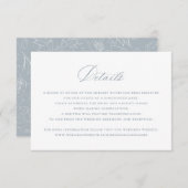 Elegant Calligraphy Script Wedding Details Insert Kaart (Voorkant / Achterkant)