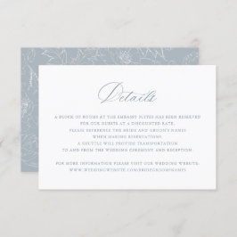 Elegant Calligraphy Script Wedding Details Insert Kaart