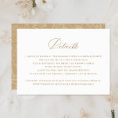 Elegant Calligraphy Script Wedding Details Insert Kaart