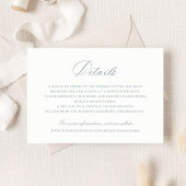 Elegant Calligraphy Script Wedding Details Insert Kaart