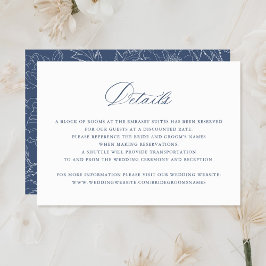 Elegant Calligraphy Script Wedding Details Insert Kaart