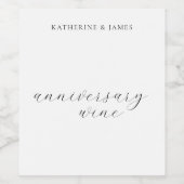 Elegant Calligraphy Script Wedding Guestbook Wijn Etiket (Enkel label)