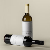 Elegant Calligraphy Script Wedding Guestbook Wijn Etiket