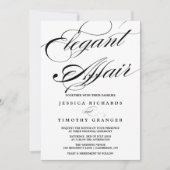 Elegant Calligraphy Script Wedding Invitation II Kaart (Voorkant)