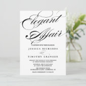 Elegant Calligraphy Script Wedding Invitation II Kaart (Staand voorkant)