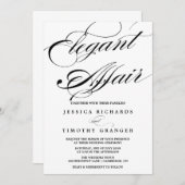 Elegant Calligraphy Script Wedding Invitation II Kaart (Voorkant / Achterkant)