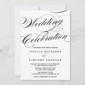 Elegant Calligraphy Script Wedding Invitation Kaart (Voorkant)