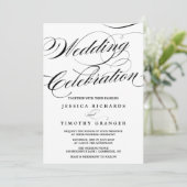 Elegant Calligraphy Script Wedding Invitation Kaart (Staand voorkant)