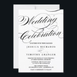 Elegant Calligraphy Script Wedding Invitation Kaart<br><div class="desc">trouwuitnodiging met elegant kalligrafiescript. Dit is een onderdeel van een trouwsuite - overeenkomende objecten en andere kleuren zijn beschikbaar.</div>
