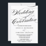 Elegant Calligraphy Script Wedding Invitation Kaart<br><div class="desc">trouwuitnodiging met elegant kalligrafiescript. Dit is een onderdeel van een trouwsuite - overeenkomende objecten en andere kleuren zijn beschikbaar.</div>