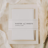 Elegant Calligraphy Script Wedding Invitation Uitnodigingen Wikkel