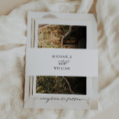 Elegant Calligraphy Script Wedding Invitation Uitnodigingen Wikkel