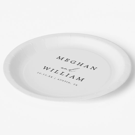 Elegant Calligraphy Script Wedding Papieren Bordje (Gekanteld)