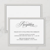Elegant Calligraphy Script Wedding Reception Briefkaart (Voorkant / Achterkant)