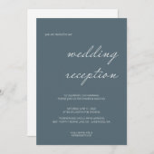 Elegant Calligraphy Script Wedding Reception Kaart (Voorkant / Achterkant)