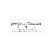 Elegant Calligraphy Script Wedding Return Address Zelfinktende Stempel (Design)