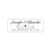 Elegant Calligraphy Script Wedding Return Address Zelfinktende Stempel (Design)