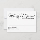 Elegant Calligraphy Script Wedding RSVP Kaart (Voorkant)