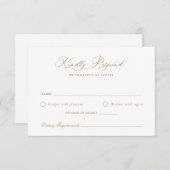 Elegant Calligraphy Script Wedding RSVP Kaart (Voorkant / Achterkant)