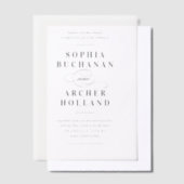 Elegant Calligraphy Script Wedding Vellum Uitnodigingen (Offset)