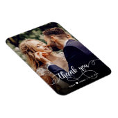 Elegant Calligraphy Script Weduwfoto Hartelijk dan Magneet (Rechterzijde)