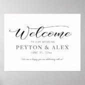Elegant Calligraphy Script Welcome to our Wedding Poster (Voorkant)
