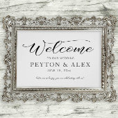 Elegant Calligraphy Script Welcome to our Wedding Poster