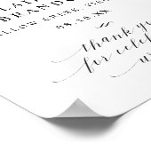 Elegant Calligraphy Script Welkome Weddenschap Poster (Hoek)