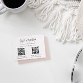 Elegant Calligraphy Shower Cadeauregister Informatiekaartje