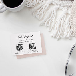 Elegant Calligraphy Shower Cadeauregister Informatiekaartje