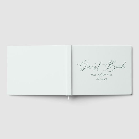 Elegant Calligraphy Simple Couples Wedding Gastenboek (Volledig)