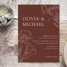 Elegant Calligraphy Simple Minimalist Wedding Kaart